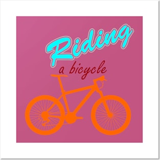 riding a biycle Posters and Art